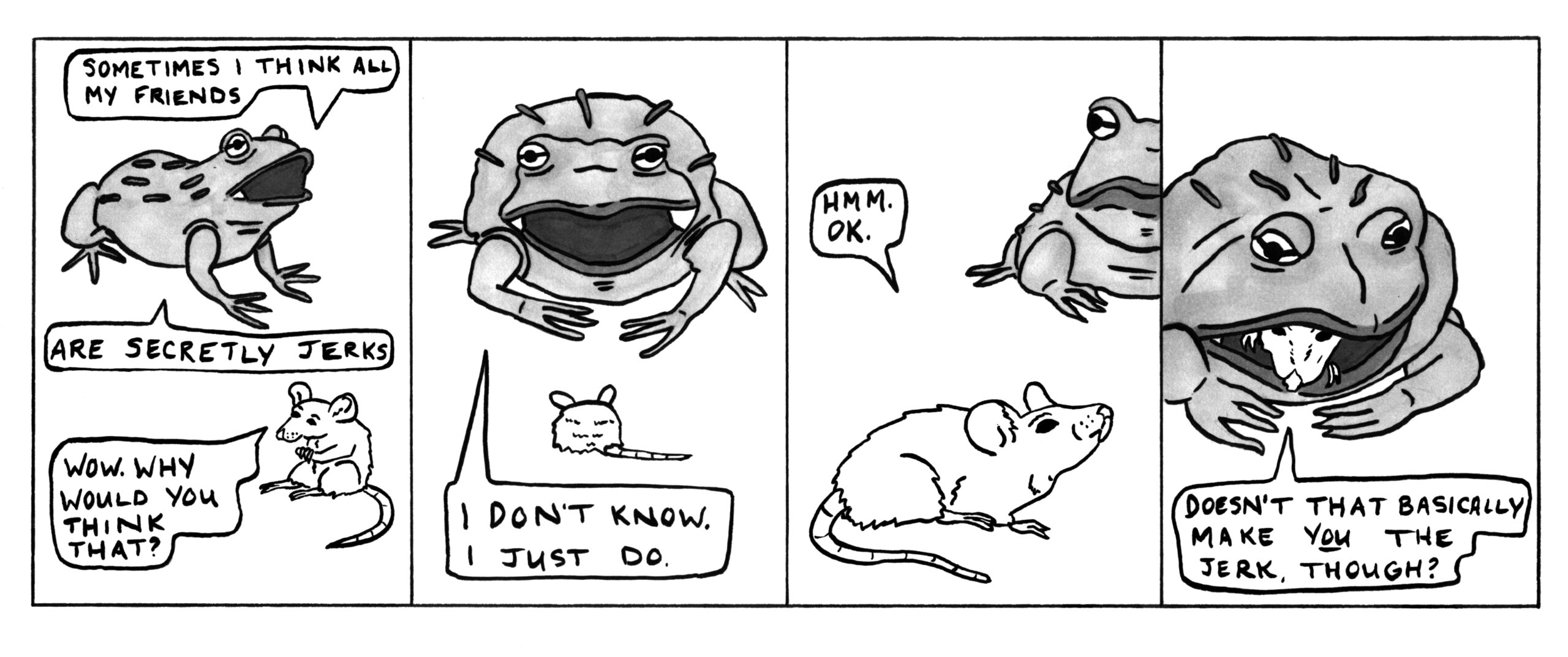 Probably a good time to emphasize the author/comic frog divide